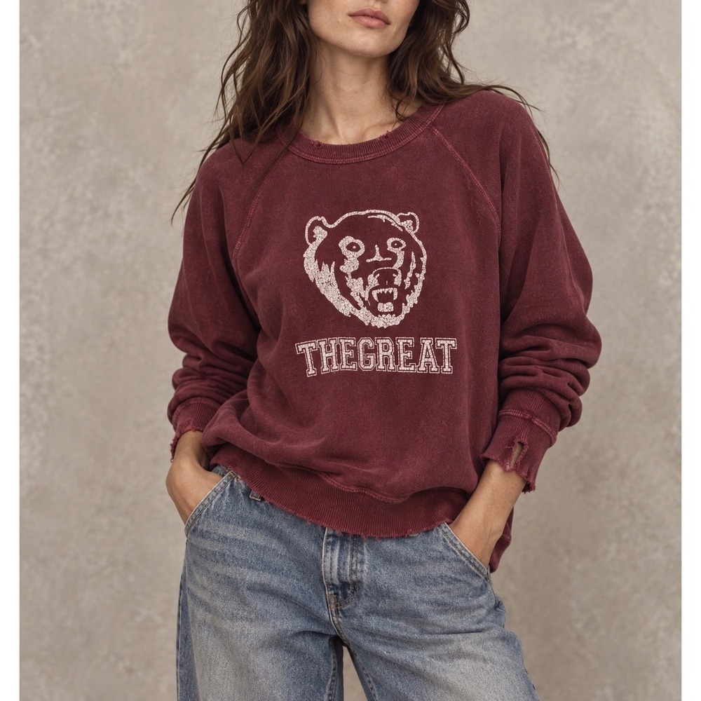 THE GREAT. The College Crewneck Sweatshirt